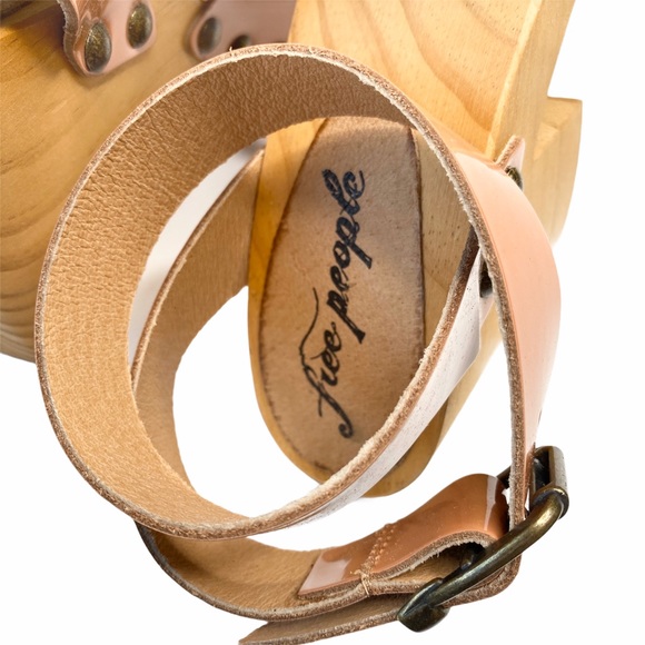 new Free People ❤︎ Pasadena Patent Leather Ankle Strap Clogs ❤︎ Rose Pink - Picture 10 of 17